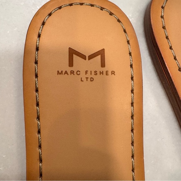 Marc Fisher Paxton Women’s Slide Sandals, Flats Tan W/ Silver Studs , 8 M NEW - Picture 8 of 11